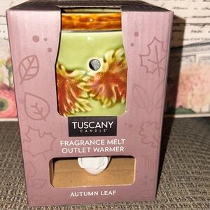 🕯️🆕🕯️Tuscany Candle   N B okAutumn Leaf Fragrance Melt Warmer - Green and Brown